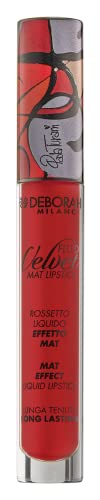 Deborah Milano - Fluid Velvet Mat Lipstick, N.7 Fire Red Painted by...