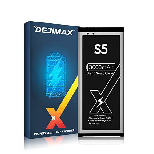 DEJIMAX Batteria per SAMSUNG S5 Supporto NFC, Batteria Sostitutiva ...