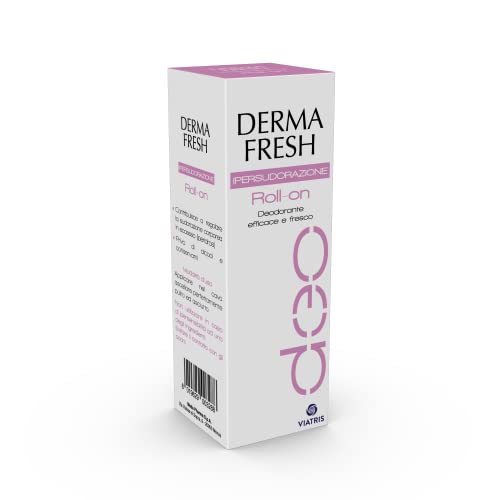 Dermafresh Ipersudorazione Roll-On Deodorante Fresco No Alcol e Conservanti per Regolare la Sudorazione Corporea in Eccesso - 75 ml