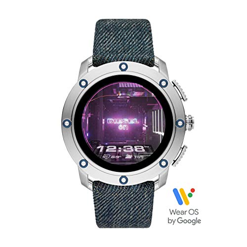Diesel Axial Smartwatch da Uomo in Acciaio Inossidabile, Smartwatch Touchscreen con Vivavoce, Notifiche della Frequenza Cardiaca, NFC e Smartphone