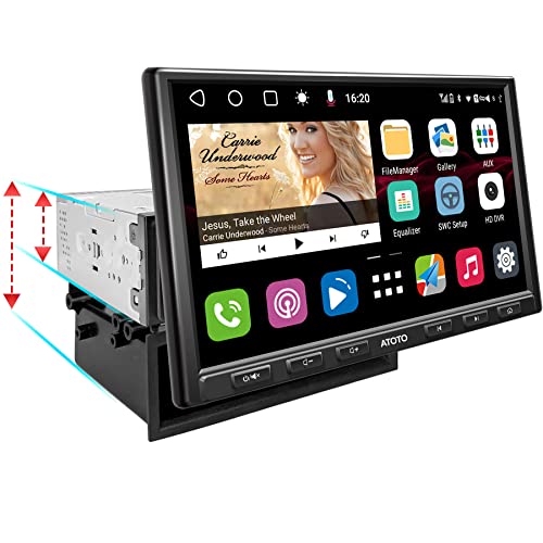 [DIN singolo 8 pollici] ATOTO S8 Standard Lettore video per auto con cruscotto Android con navigazione (senza DVD), Wireless CarPlay eAndroid Auto, 2BT, Retrovisore HD con LRV, SCVC e altro, S8G1A84SD