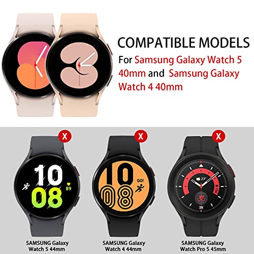 Diruite 4 Pezzi per Samsung Galaxy Watch 5 4 40mm Vetro Temperato P...