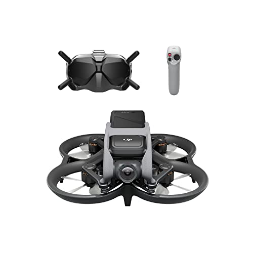 DJI Avata Fly Smart Combo (DJI FPV Goggles V2) - Drone UAV con visuale in prima persona, video stabilizzati in 4K, FOV di 155°, paraeliche integrati, trasmissione HD a bassa latenza