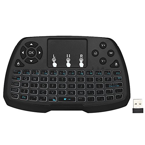 docooler Mini Tastiera Wireless 2,4 GHz,Telecomando Portatile con Mouse touchpad per Android TV Box Smart TV Notebook per PC