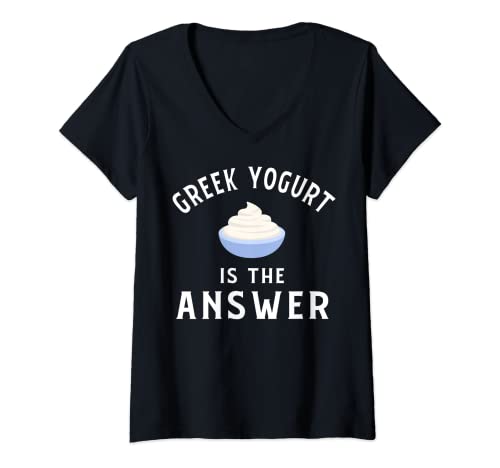 Donna Abbigliamento per yogurt greco - Il miglior design divertente per gli amanti degli yogurt Maglietta con Collo a V