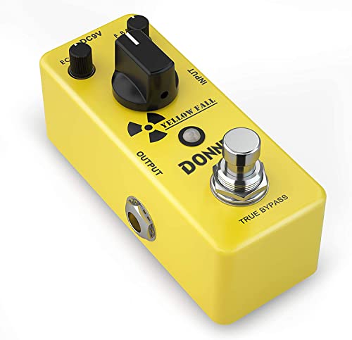 Donner Delay Effetto Pedale, Yellow Fall Delay Pedale per Chitarra Elettrica True Bypass