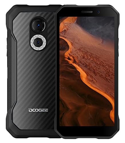 DOOGEE Android 12 Rugged Smartphone S61, Helio G35 2,3GHz 6GB+64GB, 20MP Fotocamera Visione Notturna, IP68 Cellulare Impermeabile, Schermo HD+ da 6,0’’, DUAL SIM, 5180mAh, GPS NFC Glassato