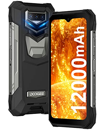DOOGEE S89 Pro Rugged Smartphone [2022], 12000mAh Big Batteria, 8GB + 256GB, 65W Ricarica Rapida, 64MP AI Tripla Fotocamera, Night Vision Camera, Android 12, Telefono Indistruttibile, NFC OTG, Nero