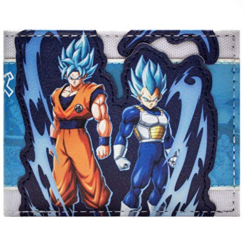 Dragon Ball Super Goku Vegeta Saiyan forma blu Portafoglio Blu