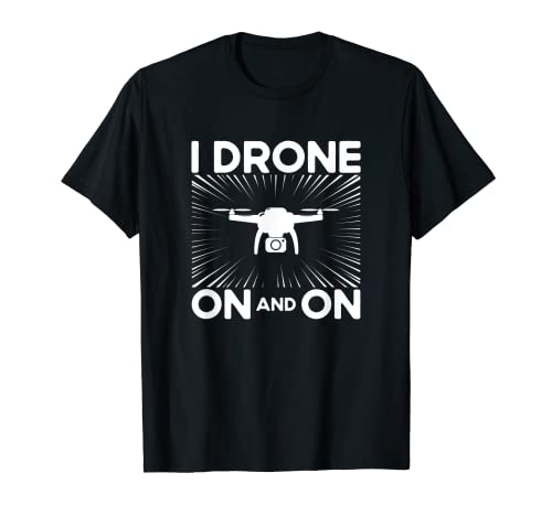 Drone su e su Droni Drone Pilota RC Quadcopters Maglietta...