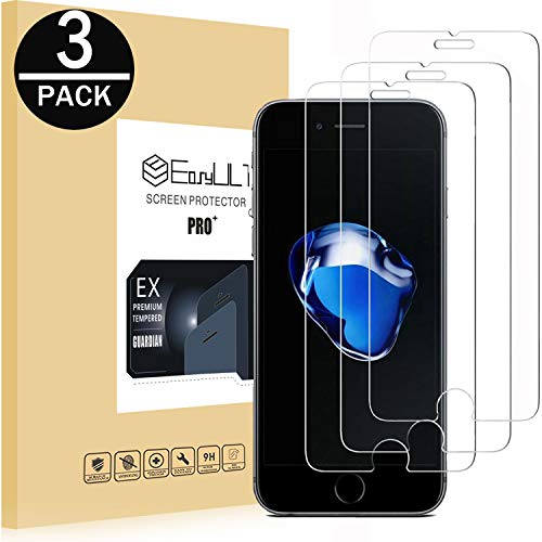 EasyULT Vetro Temperato per iPhone 7 iPhone 8[3-Pezzi], Pellicola Protettiva in Vetro Temperato Screen Protector per iPhone 7 iPhone 8