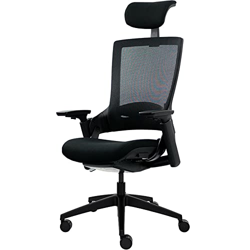 Ergotopia Nextback Sedia da ufficio ergonomica - sedia ergonomica con supporto cervicale e braccioli regolabili - sedia da ufficio con supporto per il collo - poltrona da ufficio ergonomica in mesh