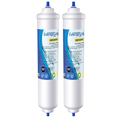 EVERSPRING 2 pacco Sostituzione filtro acqua Frigorifero per Samsung DA29-10105J, DA29-10105J HAFEX EXP, DA99 02131B, WSF-100, EF9603, RS7677FHCSL, RS54HDRPBSR, RS7778FHCWW