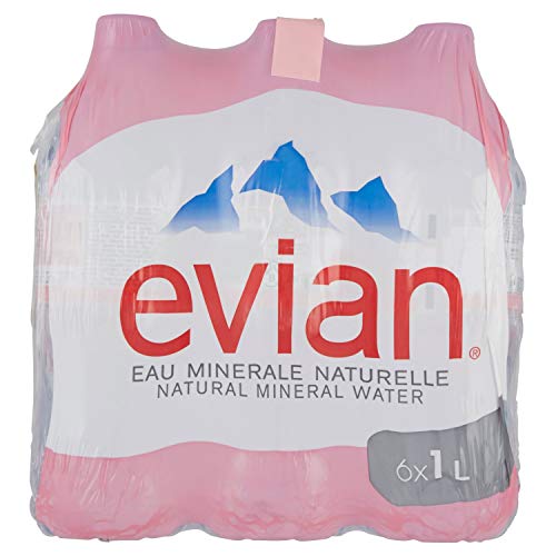 Evian Acqua Minerale Naturale PET - 6 x 1 L