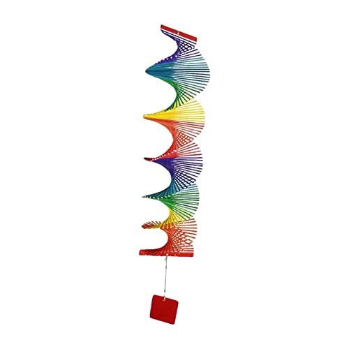F Fityle Campanelli eolici a Spirale Rainbow Wind Spinner Arts Crafts Agriturismo Campana da Appendere Decor Rustico per Interni, Esterni, Balcone,