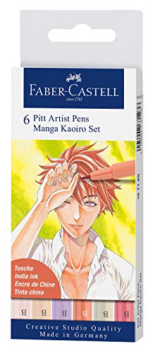 Faber-Castell Manga Shônen Set Penna, 6x B, per Viso e Capelli...