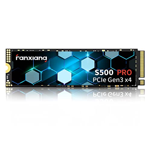 fanxiang S500 Pro SSD NVMe da 1TB M.2 PCIe Gen3x4 2280 SSD integrato, pasta termica al grafene, SLC cache 3D NAND TLC, fino a 3500MB s, compatibile con notebook e PC desktop (nero)