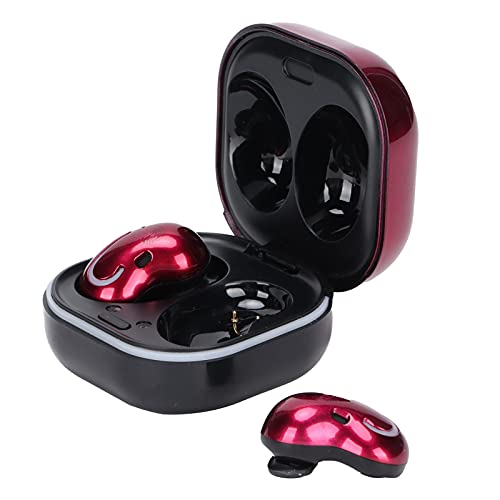 Fdit Mini True Wireless Earbuds, Pocket Bluetooth 5.1 Auricolari Sportivi Noise Caceling Cuffie HiFi in-Ear con Display a LED Digitale Custodia di Ricarica(Viola)