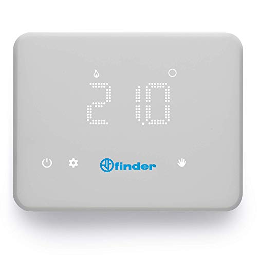 Finder BLISS - Cronotermostato Wi-fi digitale Tipo 1C.9, Funzione estate inverno, Bianco