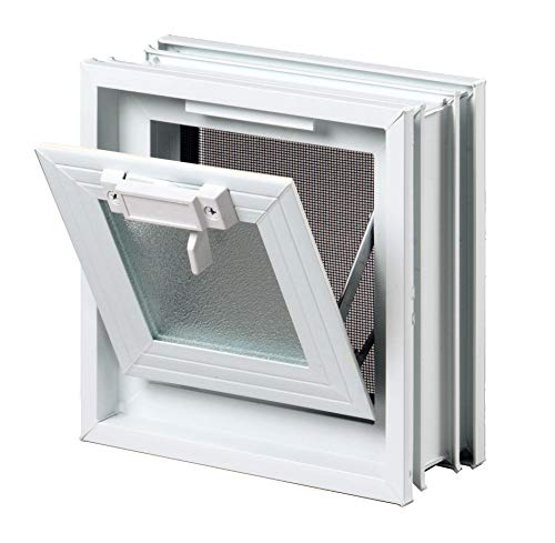 Finestra di ventilazione per l installazione in un muro di blocchi di vetro - anziché 1 bicchiere blocco 24x24x8 cm