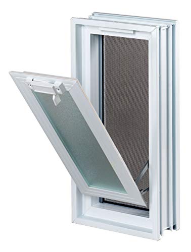 Finestra di ventilazione per l installazione in un muro di blocchi di vetro - anziché 2 bicchiere blocco 19x19x8 cm perpendicolare