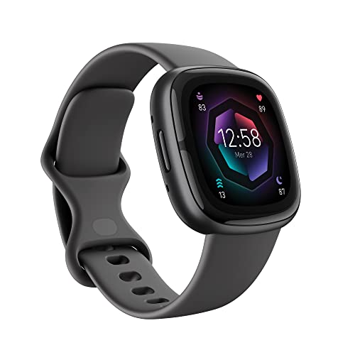 Fitbit Sense 2 Smartwatch Unisex-Adulto, Nero, 4.03 x 4.03 x 1.12 Cm