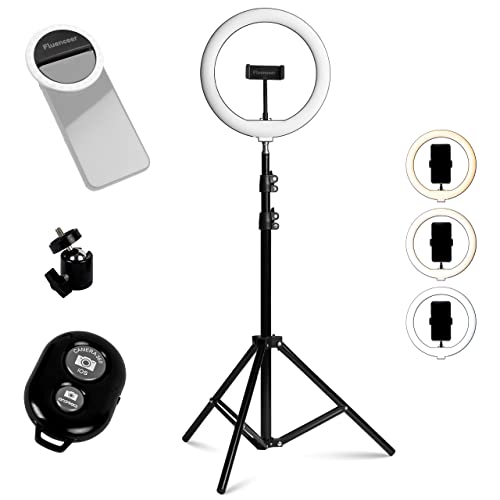 Fluenceer Ring Light Kit Luce Ad Anello Luminoso | Treppiede Smartphone Con Lampada Led A Cerchio Per Video Tik Tok Youtube | Ring Light Professionale