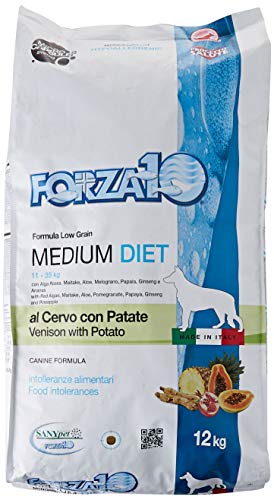 Forza 10 Forza10 Medium Diet Cervo alimento Cane Secco Premium 12kg Sacchetto, Multicolore, Unica