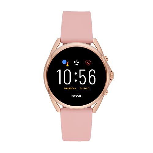 Fossil Touch screen smartwatch 5 LTE generazione con altoparlante, frequenza cardiaca, NFC e notifiche smartphone, oro rosa., cinghie