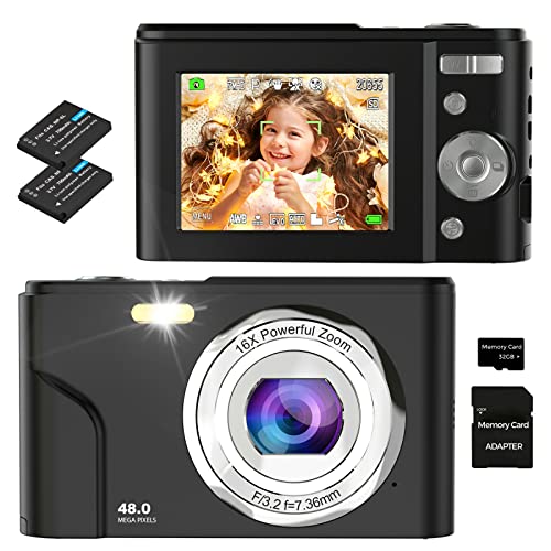 Fotocamera Digitale, Bofypoo FHD 1080P 48MP YouTube Vlogging Camera...