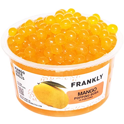 FRANKLY Popping Boba al Mango, barattolo da 450gr - Per Bubble Tea,...