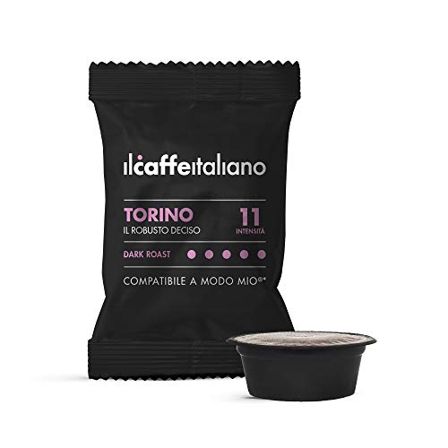 FRHOME Il Caffè Italiano Capsule compatibili con A Modo Mio, Miscela Torino Intensità 10, Confezione da 100 Capsule