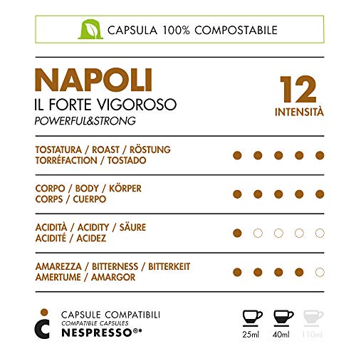 FRHOME Il Caffè Italiano Capsule compostabili compatibili con Nesp...