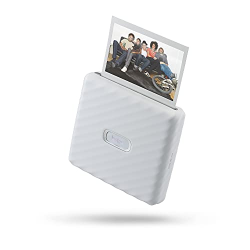 Fujifilm Instax Link Wide Ash White, Stampante Compatta per Smartphone, Stampa a Sviluppo Istantaneo in Grande Formato Wide, App per la Personalizzazione Delle Foto, Dimensioni Stampa 99X62 Mm