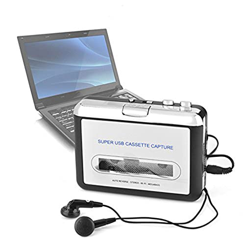 GAESHOW USB Cassette Tape to PC Convertitore CD MP3 Switcher Cattura Audio Music Player con Lettore Musicale per Cuffie