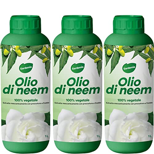 Gardemia Olio di Neem per Piante 3 Litri 100% Vegetale Repellente N...
