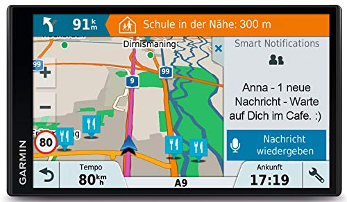 Garmin Drivesmart 61 EU LMT-D Navigatore 6.95 Edge-To-Edge Smart, Mappa Italia Europa Completa, Aggiornamento a Vita, Servizi Live via Bluetooth e Infotraffico Digitale DAB, Ricondizionato Certificato
