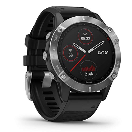 Garmin Fenix 6 - GPS Smartwatch Multisport 47mm, Display 1,3”, HR e saturazione ossigeno al polso, Pagamento contactless Garmin Pay, Colore Nero Siver (Ricondizionato)