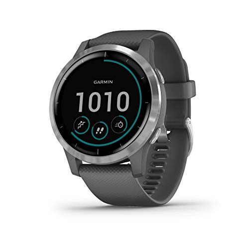 Garmin Vivoactive 4 Smartwatch GPS, Music, Garmin Pay, Wi-Fi, Diametro: 4,5 cm, Lunghezza: ca. 24 cm, Grigio (Grey Silver)