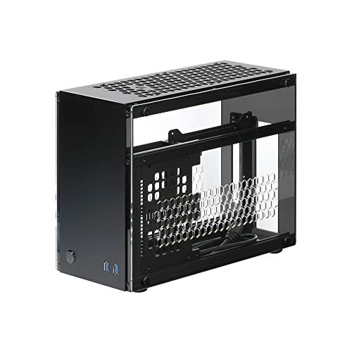 GEEEK A60 Plus V2.0 Mini-ITX Case Nero Opaco, finestre Trasparenti