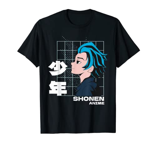 Giapponese Shonen Anime Boy Kanji Estetica Maglietta