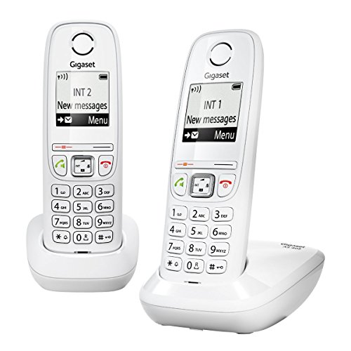 Gigaset AS405 Duo Telefono Cordless DECT GAP, Bianco [Versione Francia]