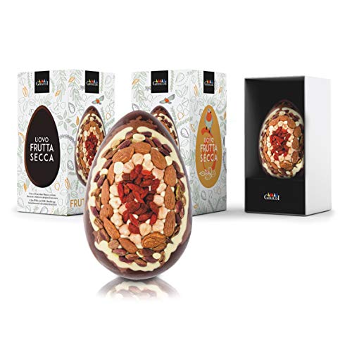 Giraudi Uovo di Pasqua   Maya  , Cioccolato Bianco, al Latte e Fondente con Frutta Secca Mista, Senza Glutine, 300g