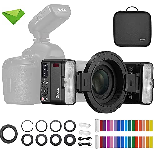 Godox MF12-K2 Macro Flash Off-Camera TTL Speedlite 12W, Controllo W...