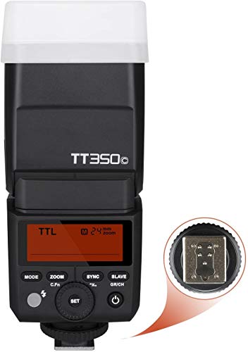 Godox TT350C TTL Flash Camera Flash Speedlite, 2.4G HSS 1 8000s TTL GN36 Electronic Flash for Canon Mirrorless Digital Camera