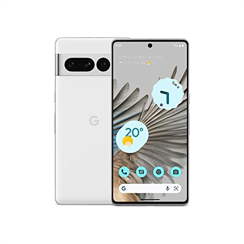 Google Pixel 7 Pro - Smartphone 5G Android sbloccato con teleobiettivo, grandangolo e batteria che dura 24 ore - 128GB, Bianco ghiaccio
