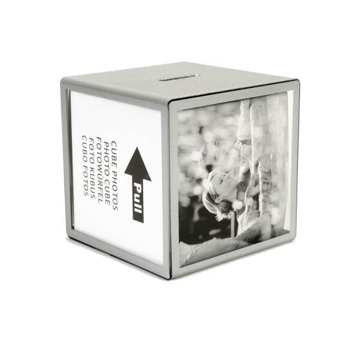 HAB & GUT -FRBOX001- Cornici per Foto da salvadanaio CUBO Argento, 9,5 x 9,5 x 9,5 cm, per 5 Foto