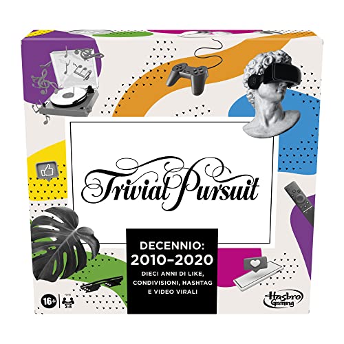 Hasbro Trivial Pursuit Decennio: 2010 - 2020, gioco da tavolo per a...