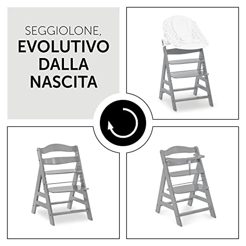 Hauck Seggiolone Pappa in Legno Alpha+ - Seggiolone Evolutivo - Res...