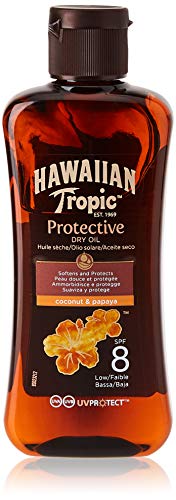 Hawaiian Tropic PROTECTIVE DRY OIL SPF 8, Formato Viaggio -100 ml
